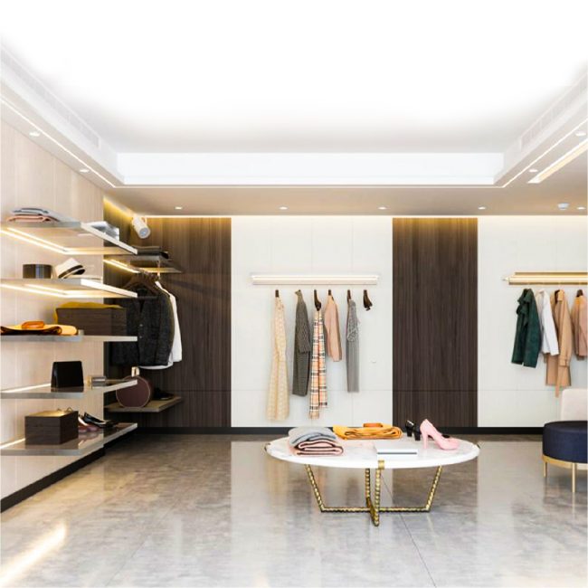 Attractive Garments Display Room Designs