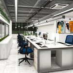 Corporate Office Workstation Interior custom furniture design